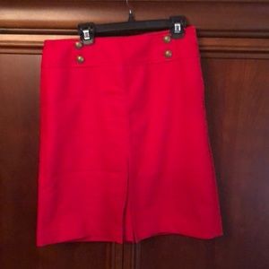 Talbots red skirt 2P waist buttons never worn